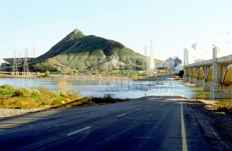Water under Mill Ave. bridge
