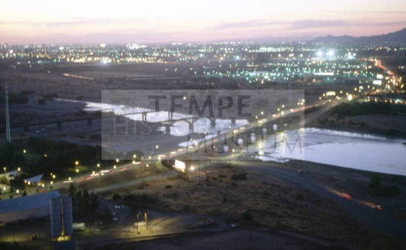 Tempe bridges from Hayden Butte