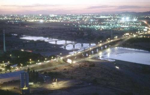 Mill Ave. bridge from Hayden Butte