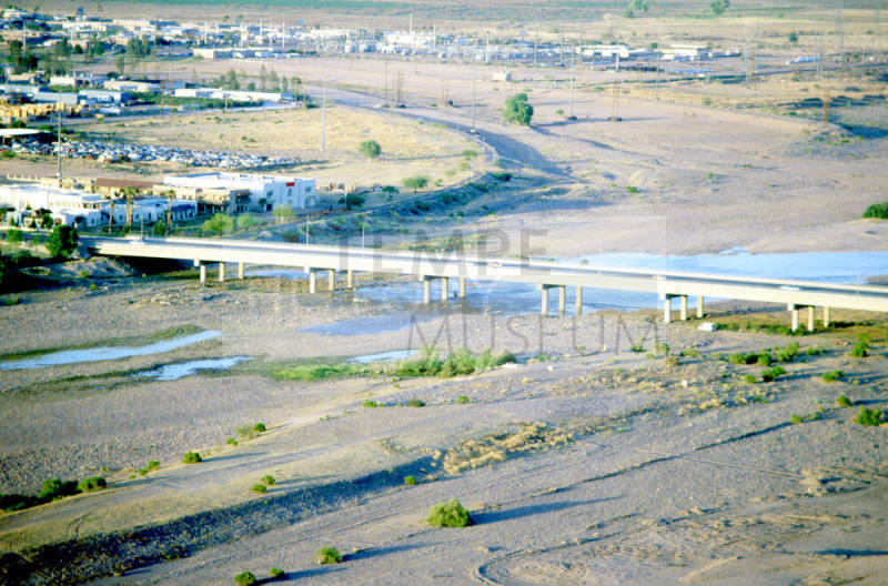 View of Rural rd. bridge from Hayden Butte.