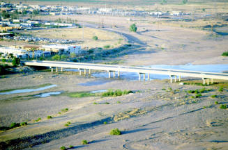 View of Rural rd. bridge from Hayden Butte.