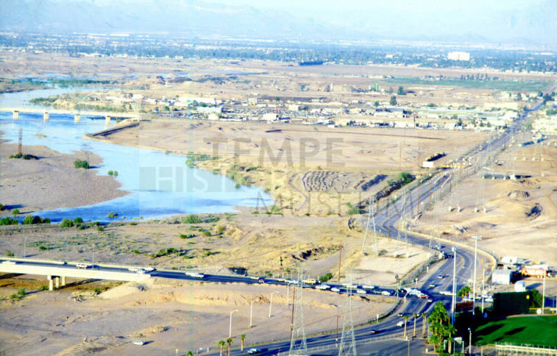 View of Rural Rd. bridge and Rio Salado Parkway