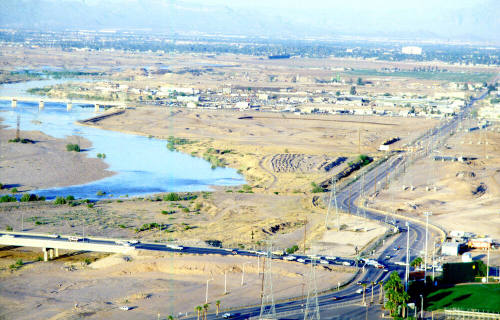 View of Rural Rd. bridge and Rio Salado Parkway