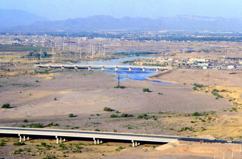 Salt River under McClintock and Rural Rd. bridges