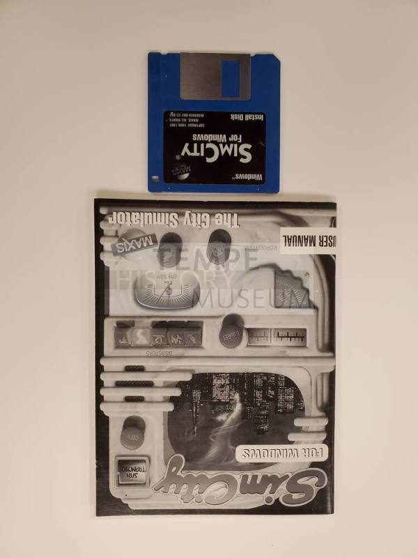 SimCity Floppy Disk & Manual