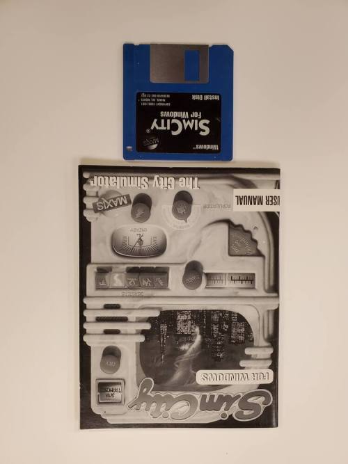 SimCity Floppy Disk & Manual
