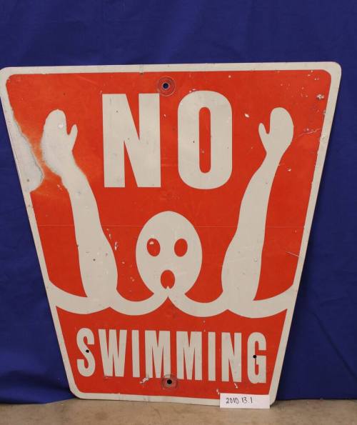 Canal Park No Swimming Sign