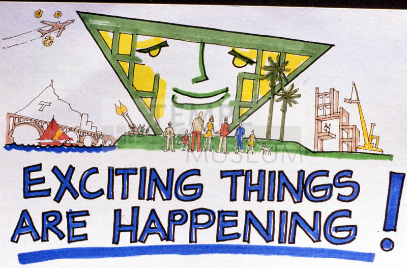 "Exciting Things" sign