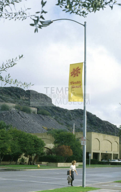 Hayden Butte and street banner