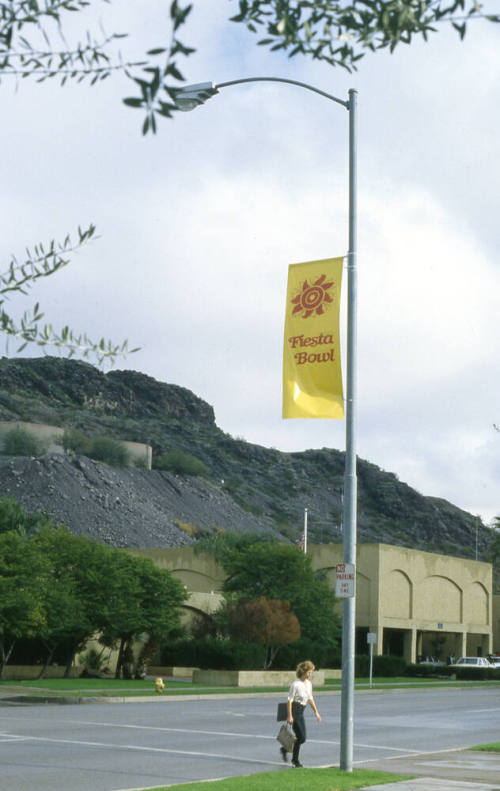 Hayden Butte and street banner