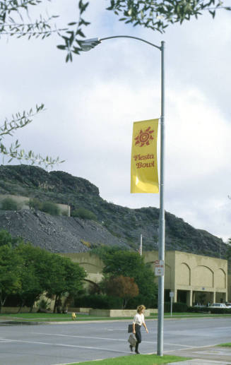 Hayden Butte and street banner