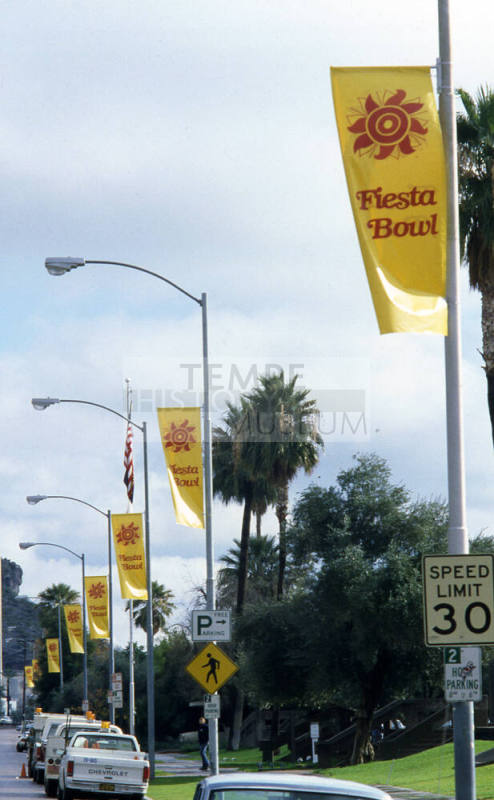 Fiesta Bowl banners on 5th Street
