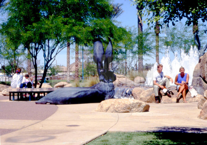 "Rabbits" and Fountain, Centerpoint, W. 7th St.
