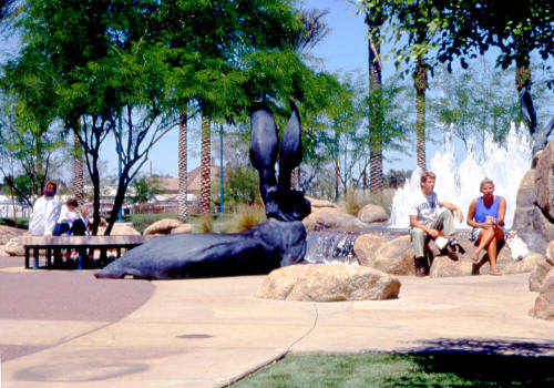 "Rabbits" and Fountain, Centerpoint, W. 7th St.