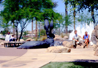 "Rabbits" and Fountain, Centerpoint, W. 7th St.