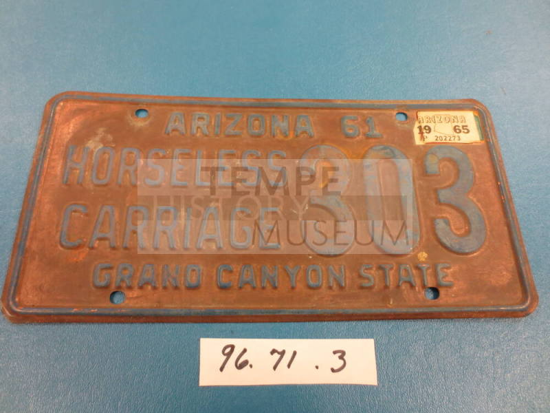 Plate, License.