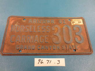 Plate, License.