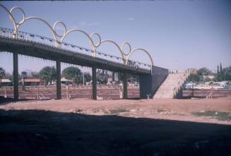 Gammage Auditorium Construction Photos: Stairs to walkway to ascend to the second story.