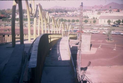 Gammage Auditorium Construction Photos: view from the top of the walkway