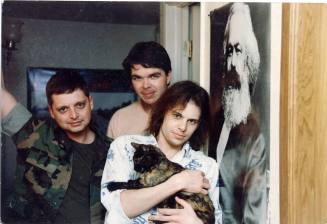 Lee Wilson, Shawn Kelly, and Robin Wilson (Gin Blossoms) at home