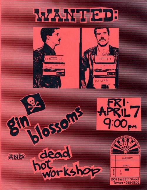 Gin Blossoms and Dead Hot Workshop Flyer
