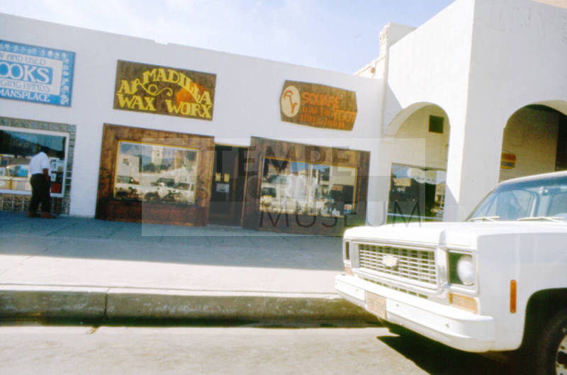 Armadilla  Wax Worx, Square Root, and other shops on Mill Ave.