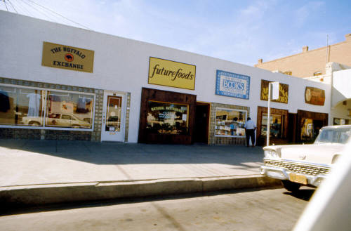 The Buffalo Exchange, Future Foods, Changing Hands, Armadilla  Wax Worx and Square Root Stores, 400 block S. Mill Ave.
