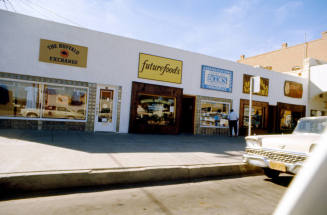 The Buffalo Exchange, Future Foods, Changing Hands, Armadilla  Wax Worx and Square Root Stores, 400 block S. Mill Ave.