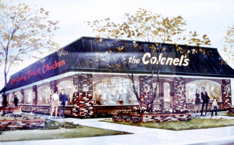 Rendition of planned Kentucky Fried Chicken, Mill Ave.