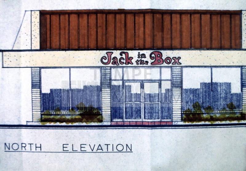 Rendition of planned Jack in the Box, 3102 S. Mill Ave.