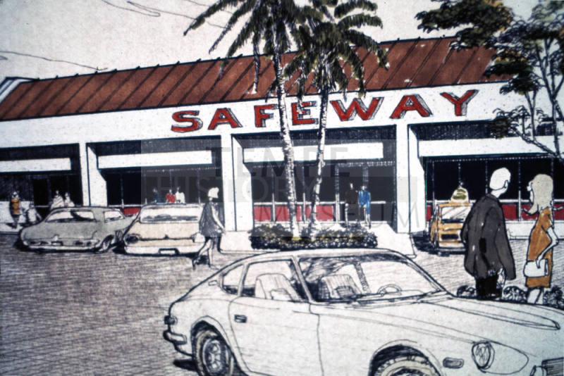 Rendition of Safeway Plaza, Broadway and Rural Rds.