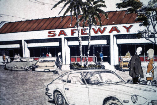 Rendition of Safeway Plaza, Broadway and Rural Rds.
