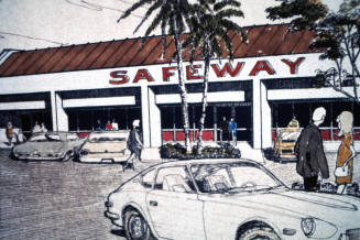 Rendition of Safeway Plaza, Broadway and Rural Rds.