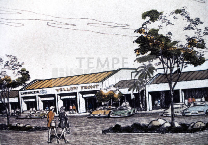 Rendition of Yellow Front, Broadway and Rural Rds.