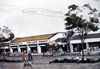 Rendition of Yellow Front, Broadway and Rural Rds.