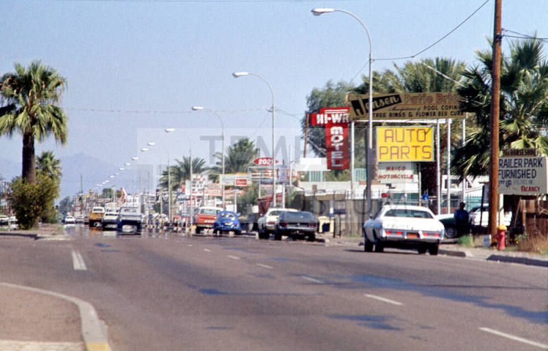 Businesses along Apache Blvd.