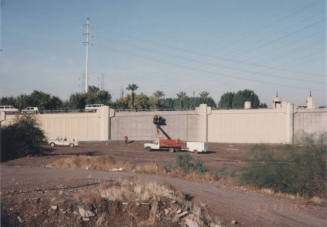Sand Blasting Southeast Retaining Wall