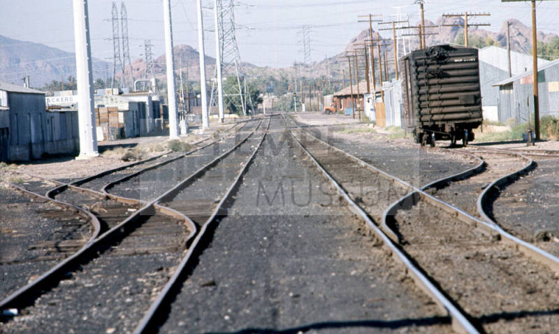 Railroad tracks near downtown Tempe
