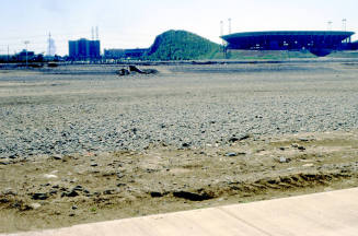 Sun Devil Stadium from riverbed