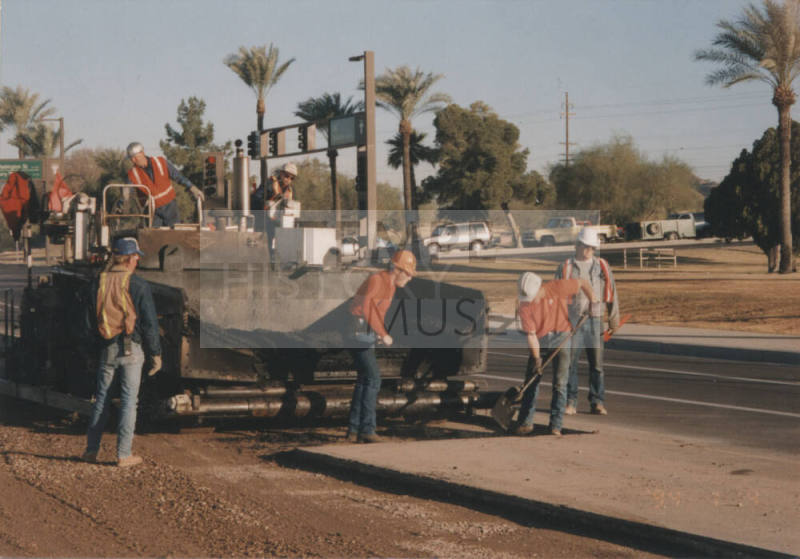 Looking North - Asphalt Placement on Northbound Mill Avenue