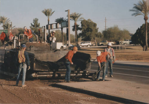 Looking North - Asphalt Placement on Northbound Mill Avenue