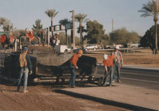 Looking North - Asphalt Placement on Northbound Mill Avenue