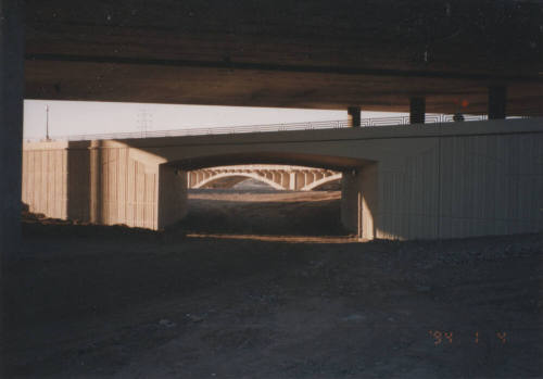 Looking West - North Bank Overpass Bridge