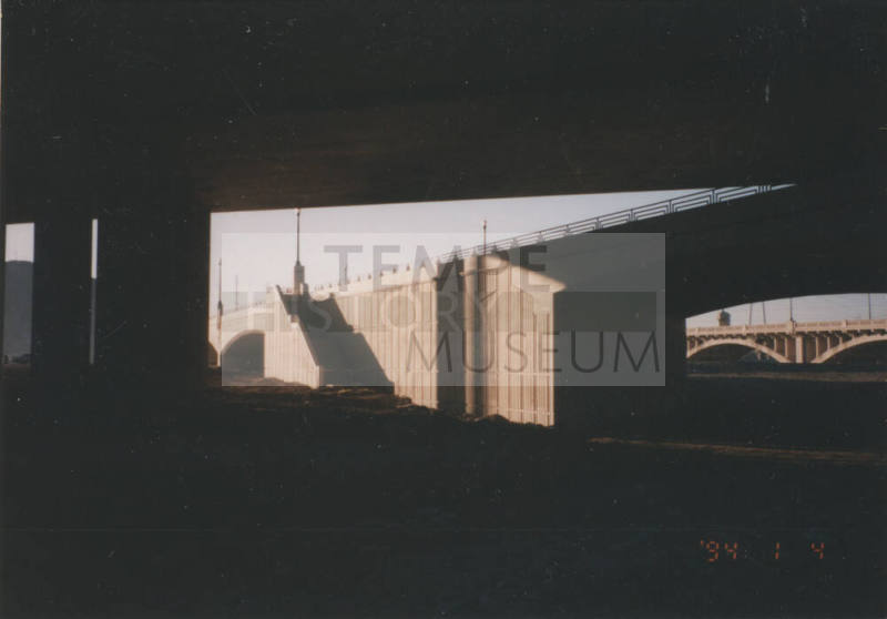 Looking West - North Bank Overpass - Retaining Wall - Abuttment