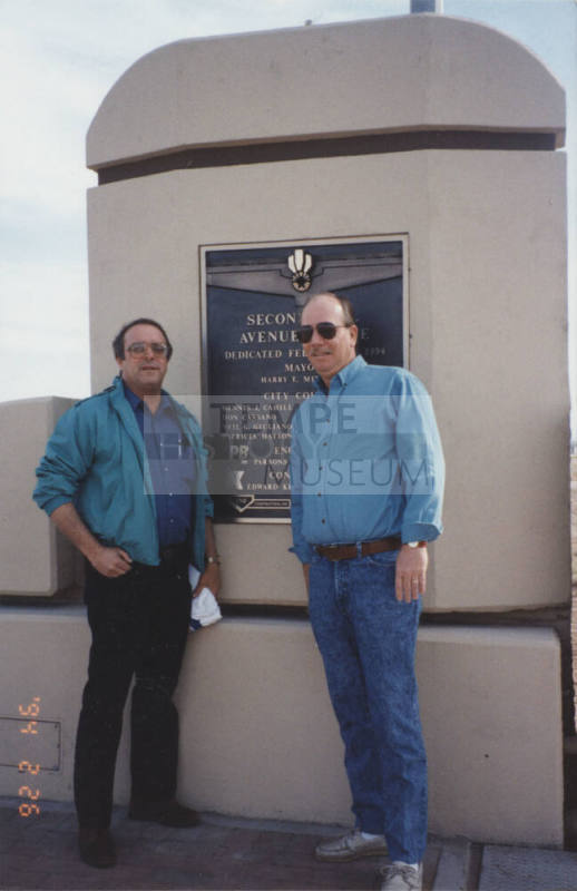 Larry Zobrist and Dave Lee by Bridge Plaque