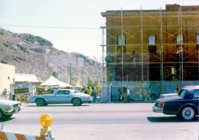 Andre Building under restoration, 401 S. Mill Ave.