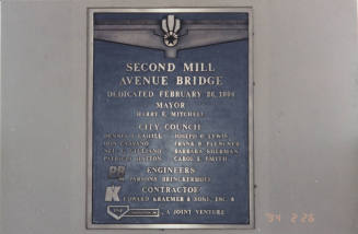 Brass Plaque at Southeast Corner of Bridge
