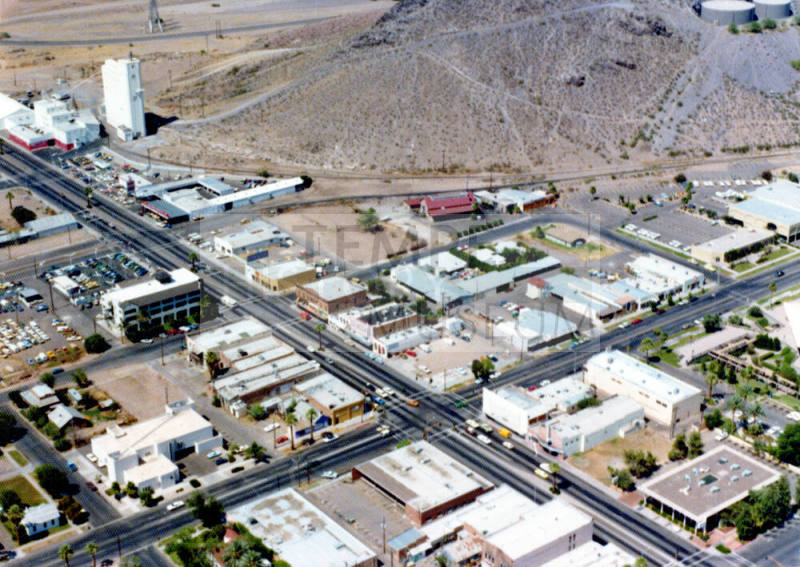 Aerial view of downtown Tempe