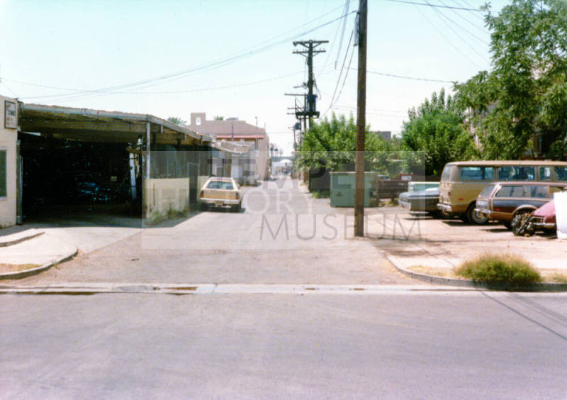 Alley east of Mill Ave. looking south