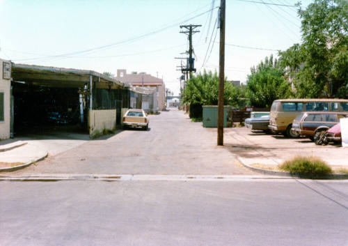 Alley east of Mill Ave. looking south